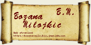 Božana Milojkić vizit kartica